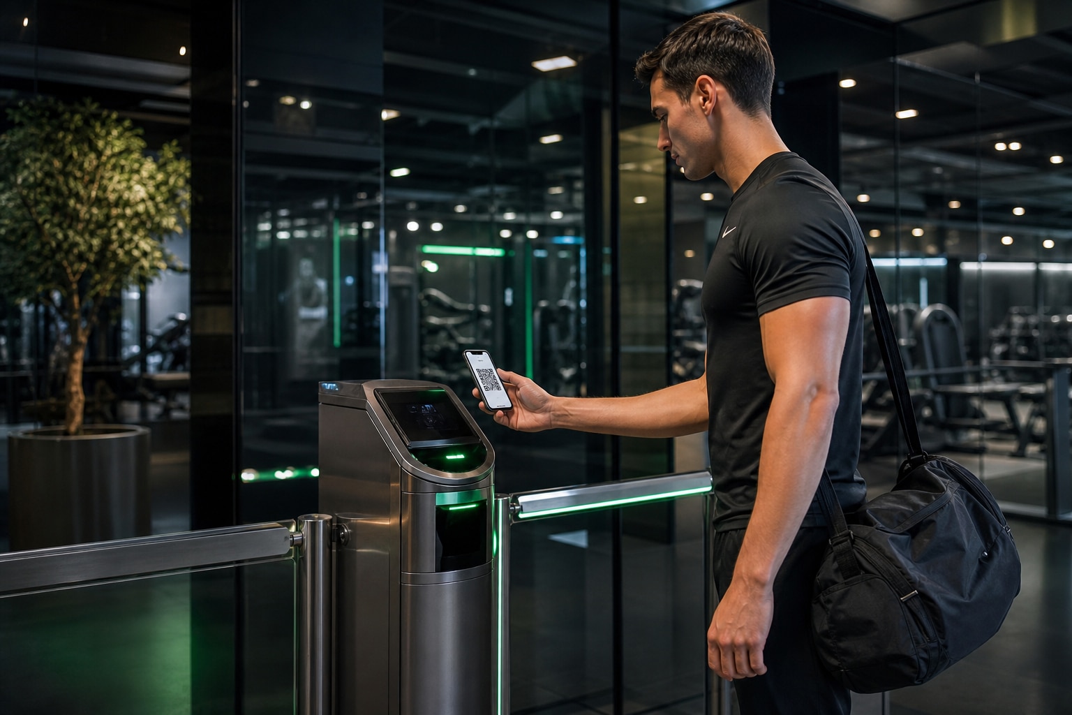 Проход по QR-коду из приложения члена клуба